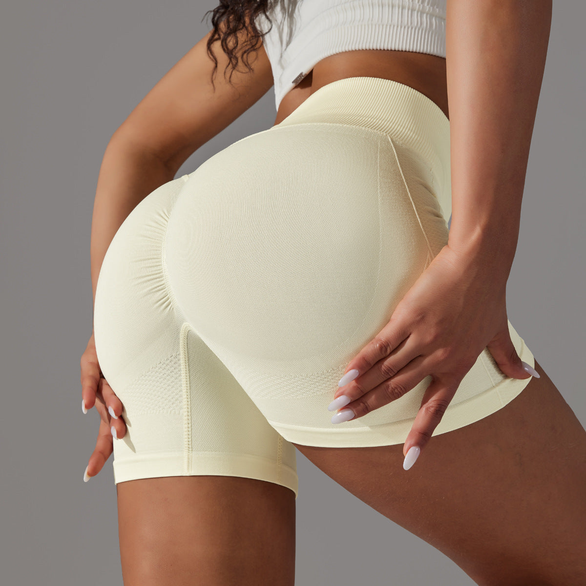 Women's Seamless High-Waist Yoga Shorts – Tummy Control | AdriaPulse