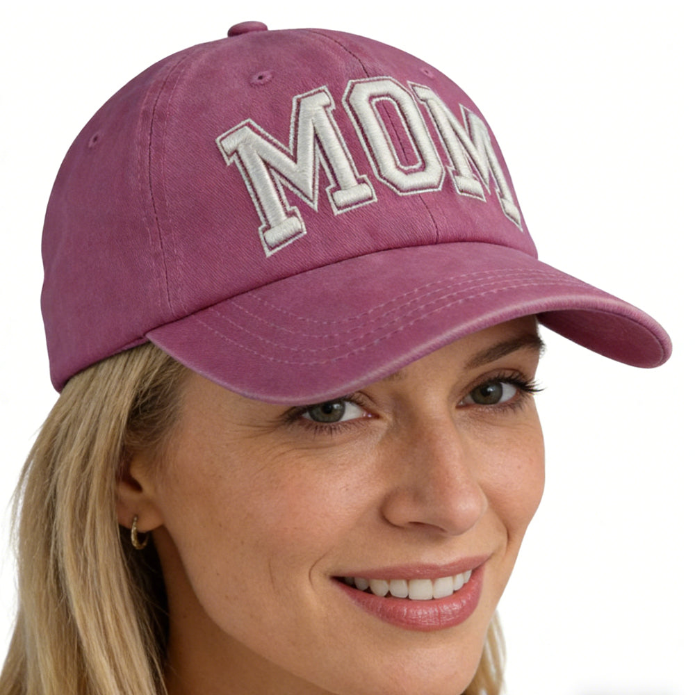 "Pink Mama embroidered baseball cap for women, adjustable breathable cotton hat perfect for Mother's Day gifting – AdriaPulse"