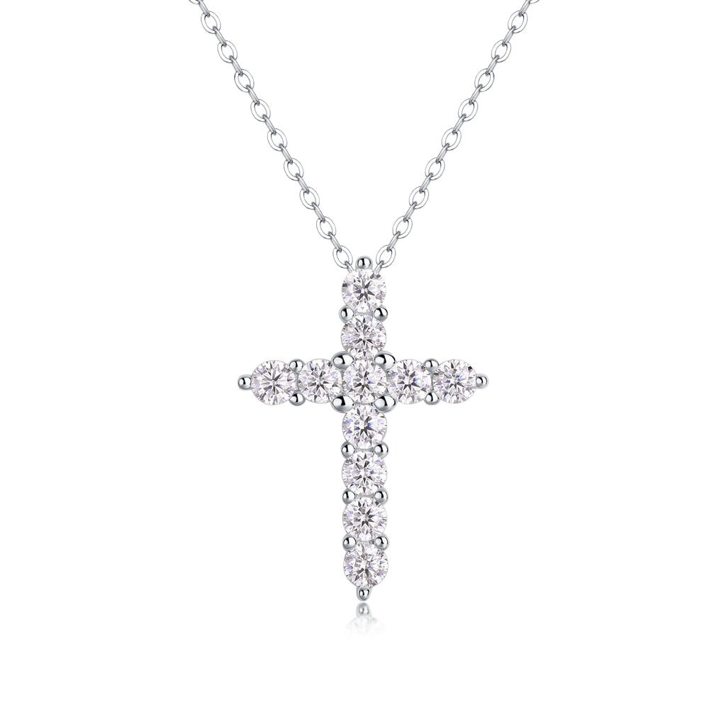 Moissanit Diamant Anhänger Halskette – Luxus S925 Silberkette