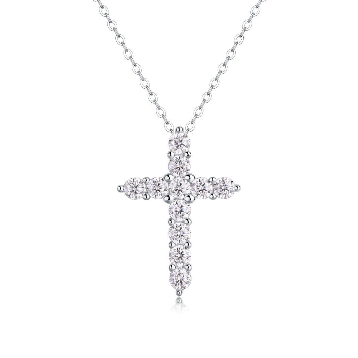 Moissanit Diamant Anhänger Halskette – Luxus S925 Silberkette