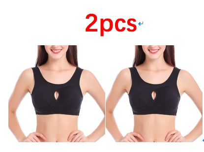 Plus Size Wire-Free Cotton Bra With Removable Padding