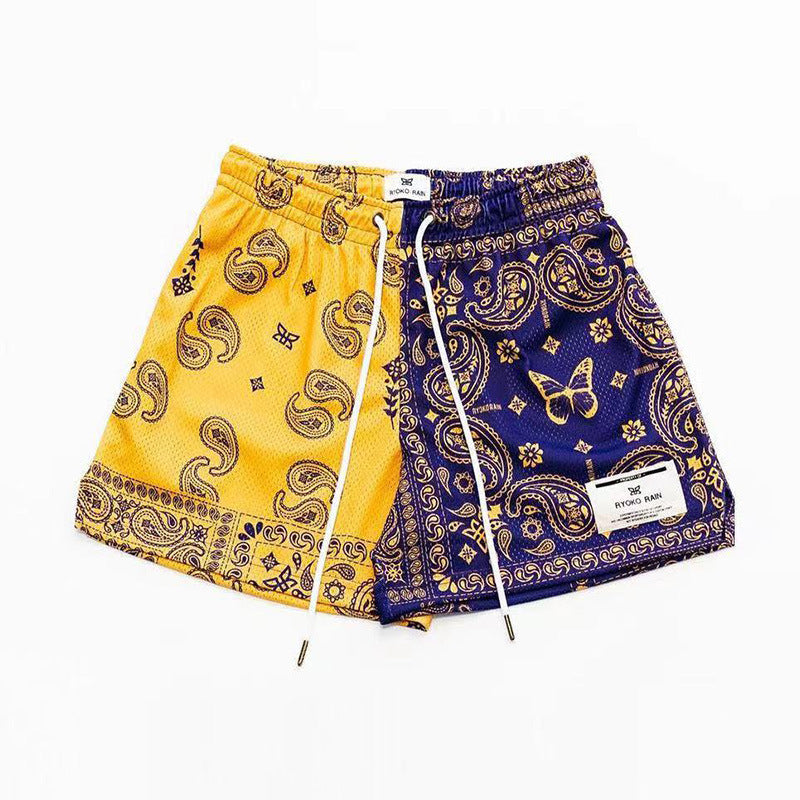 Paisley Shorts Mesh Outdoor Sports Basketball Shorts Freizeit Kurze Hosen