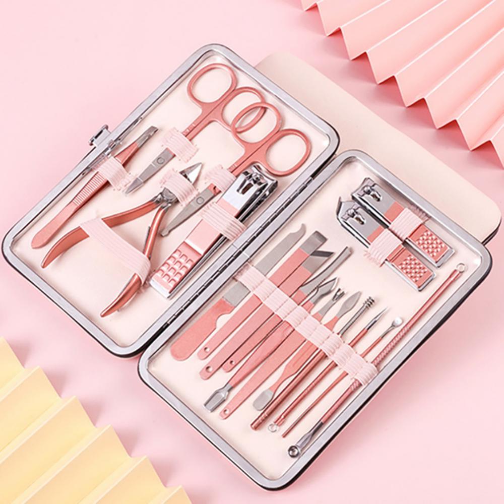 Professionelles Nagelpflegeset aus Edelstahl – 7- bis 20-teiliges Maniküre-Set