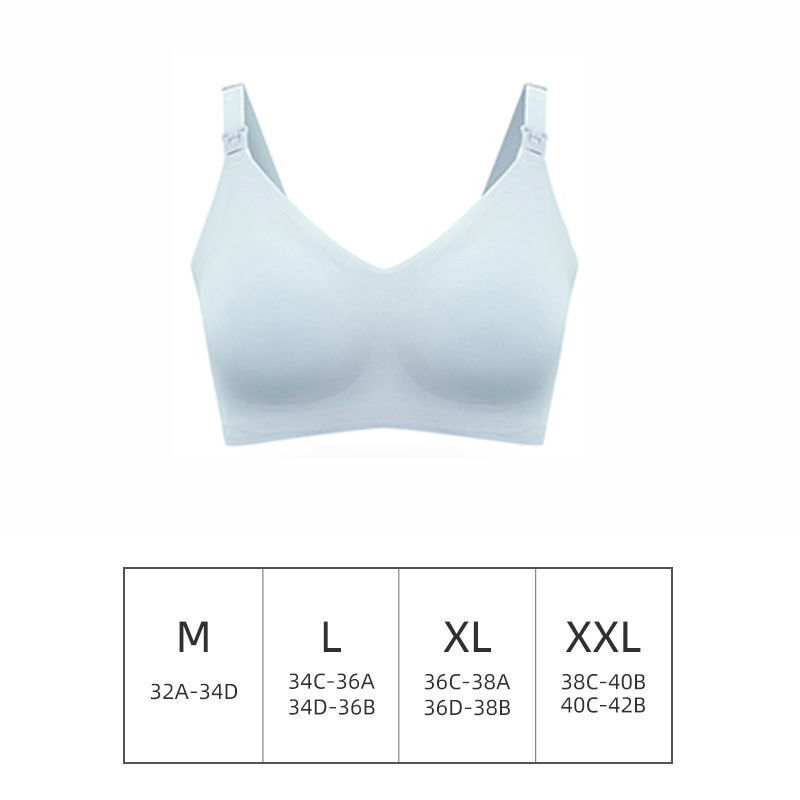 Women's Glossy Seamless Maternity Bra – Soft Nylon Wireless Nursing Bra