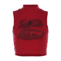 Street Letters Crop Tank Top | Strapless Printed Summer Top – Women