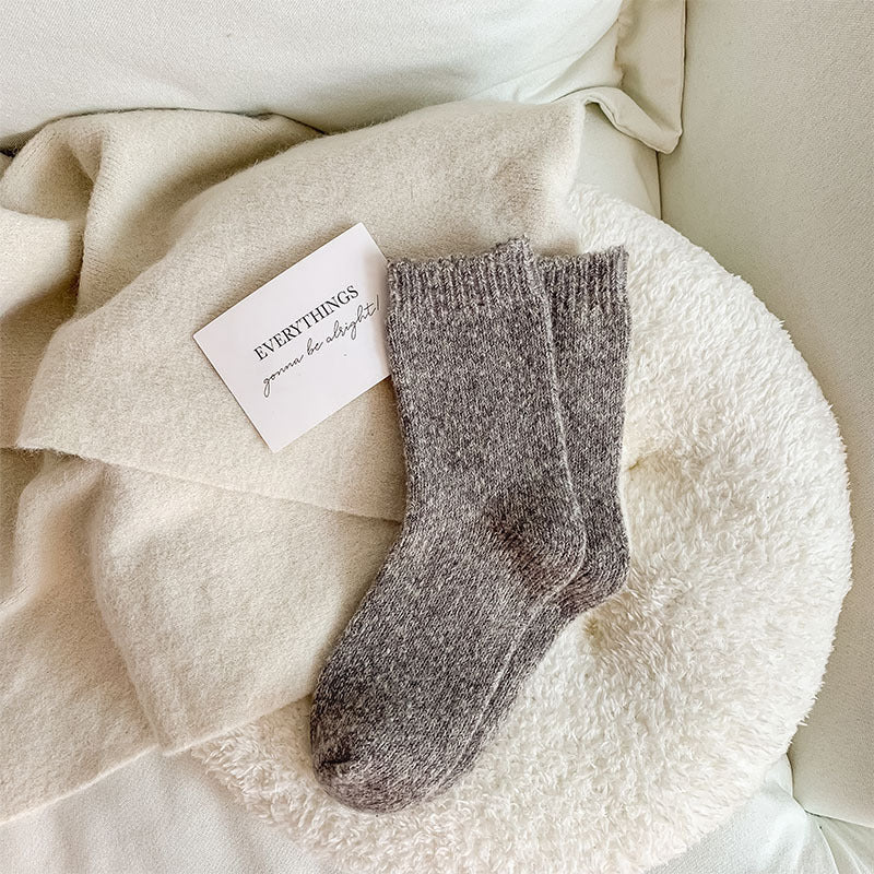 Damen Winter Verdicken Thermische Wolle Tube Socken