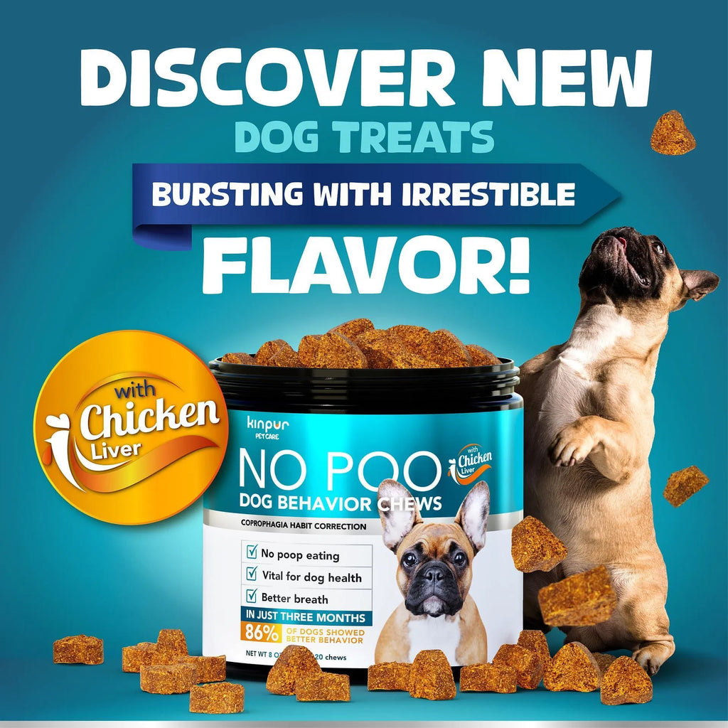 No Poo Chews for Dogs – Stop Poop Eating with Probiotics & Digestive Enzymes | 180 Soft Chews