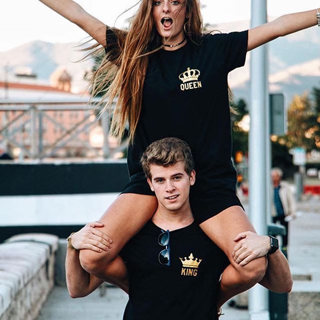 Couples Matching Cartoon Print T-Shirt – Casual Short Sleeve Pullover for Women & Men – AdriaPulse"