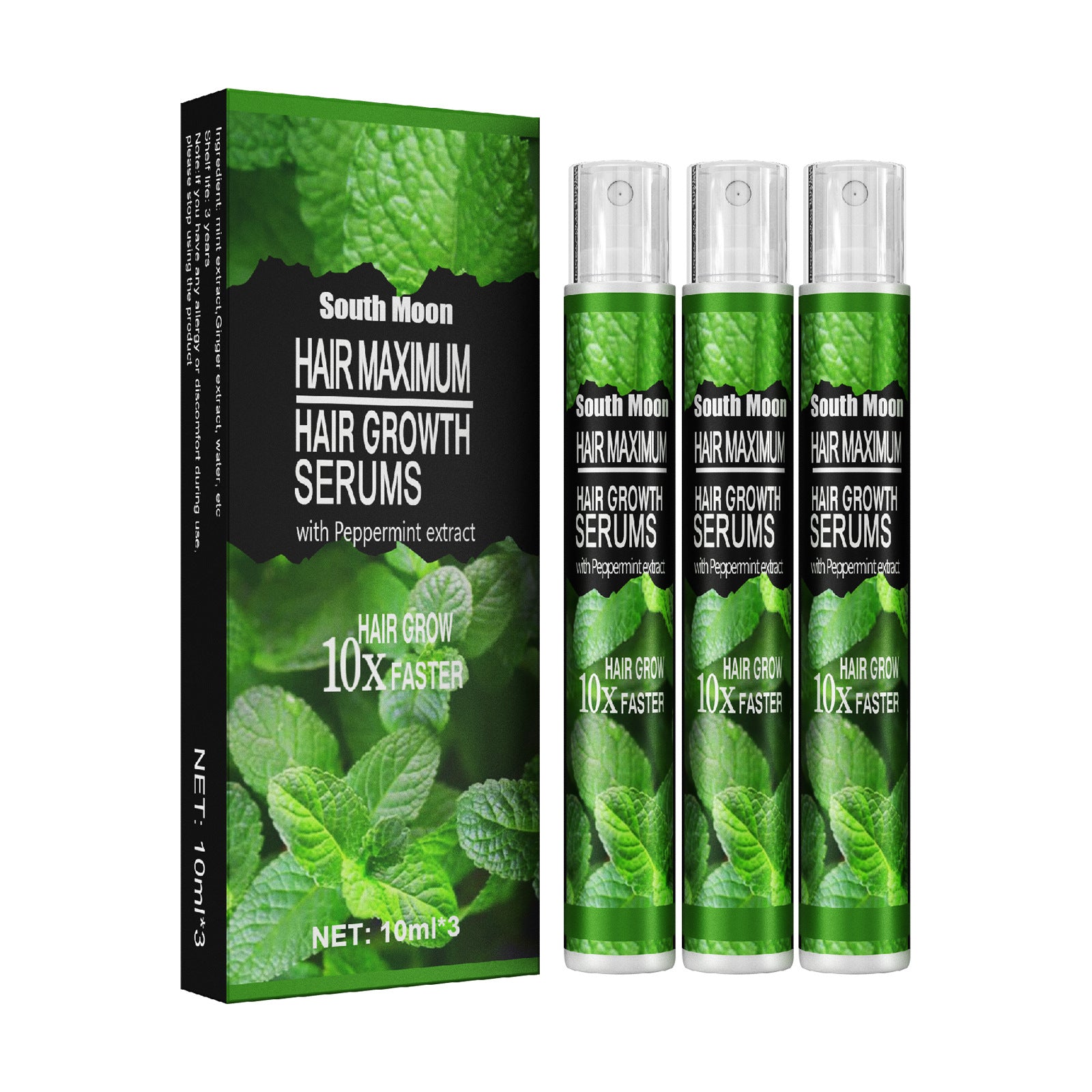 Mint Nourishing Hair Growth Spray – Moisturizing & Strengthening Scalp Treatment | 10ml