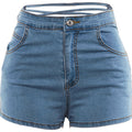 Shorts en jean taille haute pour femme – Short en jean bleu classique | Style de tous les jours