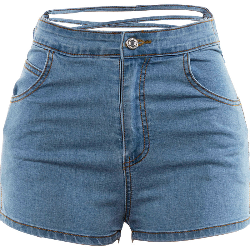 Shorts en jean taille haute pour femme – Short en jean bleu classique | Style de tous les jours