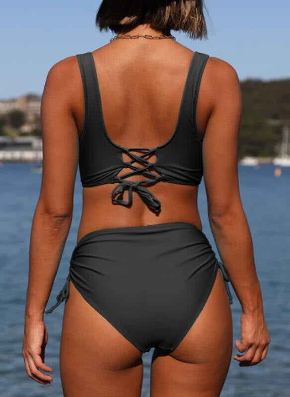 Fashion Riemchen-Bikini – Damen-Bademode aus Polyester S–3XL