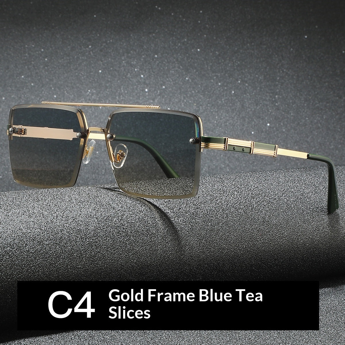 Men's Square Metal Sunglasses | UV400 Vintage Driving – 6 Styles