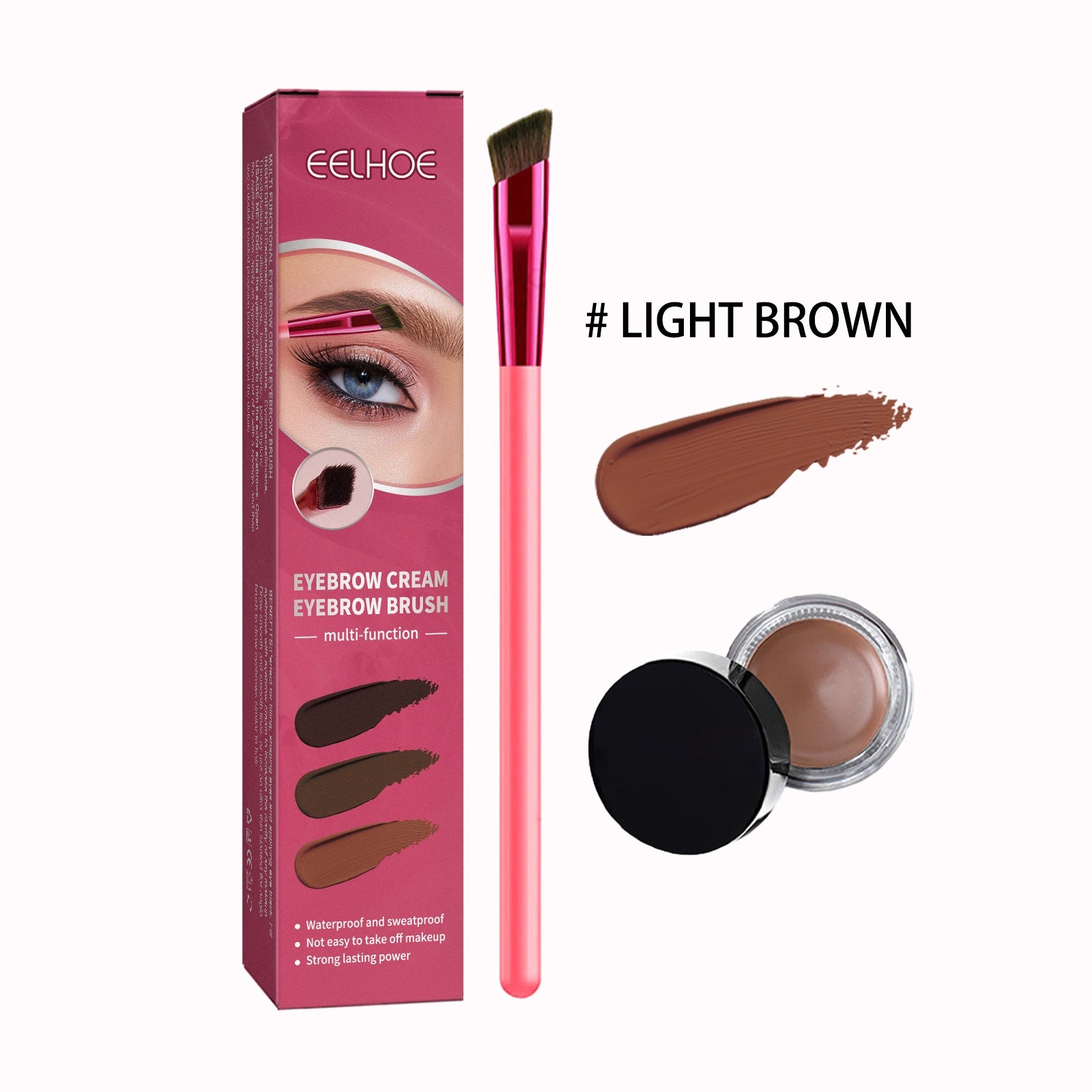 EELHOE Eyebrow Brush Set – Waterproof Eyebrow Gel & Precision Brush Kit for Filling, Shaping & Coloring