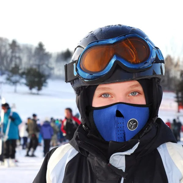 Breathable windproof half face mask neck warmer for motorcycle skiing and outdoor sports in black – AdriaPulse