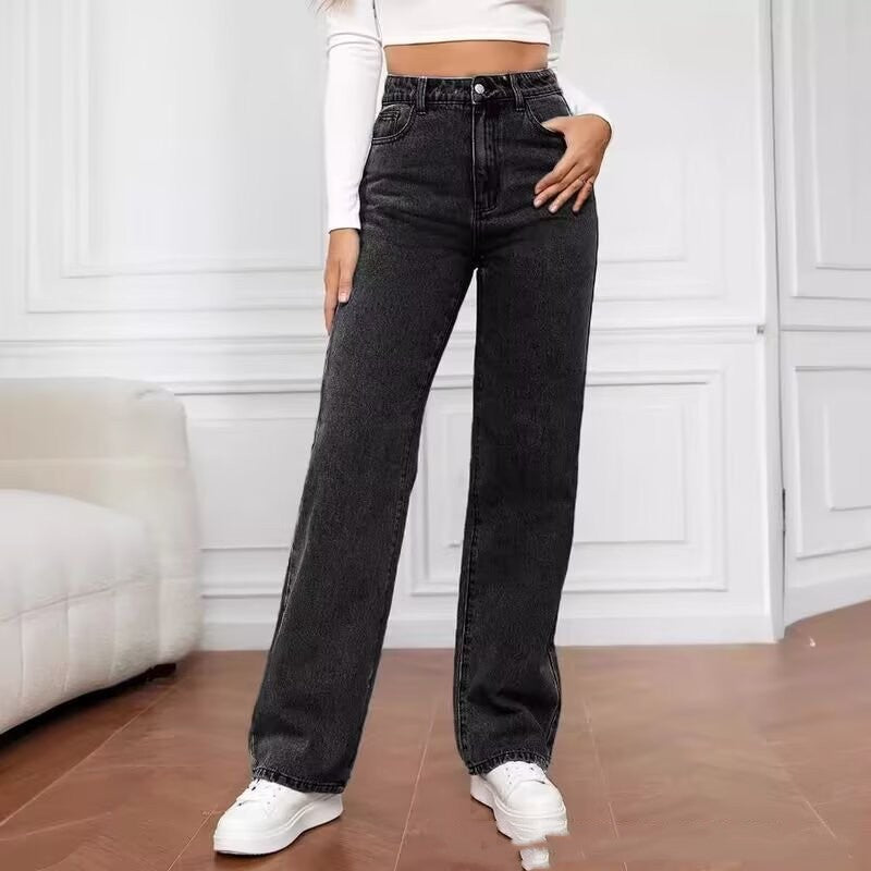 Women's High Waist Straight Leg Jeans – Sweet & Spicy Style