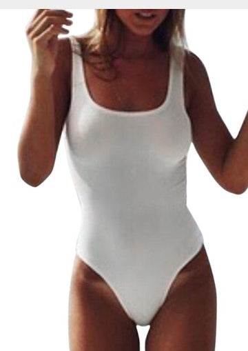 Women's Solid Color One-Piece Swimsuit Polyester – | AdriaPulse