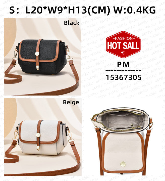Fashion PU Leather Shoulder Bag for Women – Compact Everyday Handbag