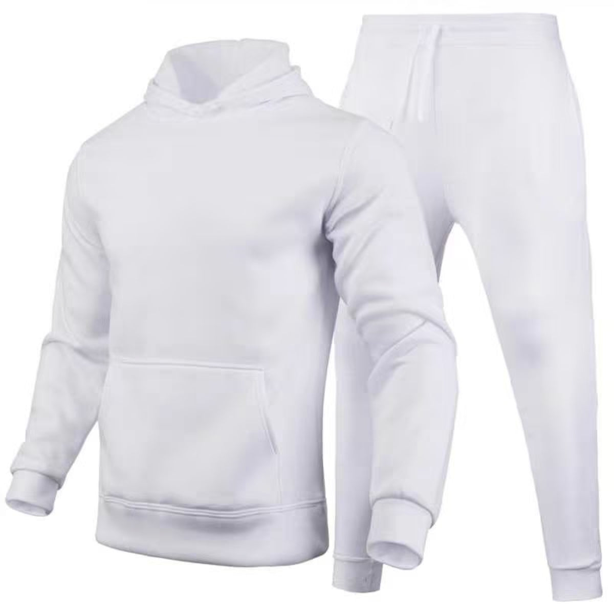 Women's Casual European Size Blank Solid Color Set