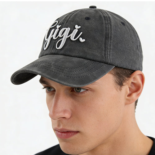 Gigi embroidered baseball cap for men and women, adjustable breathable cotton unisex hat with UV protection – AdriaPulse"