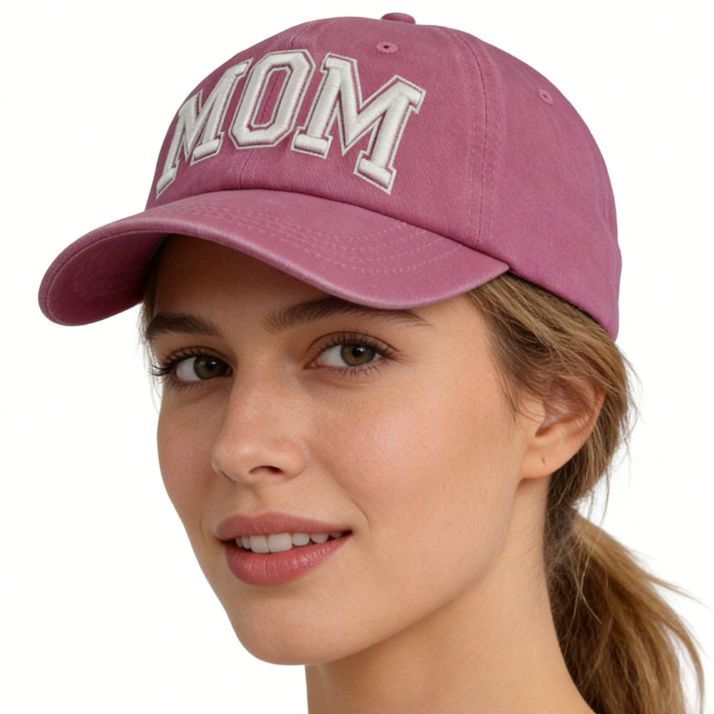 "Pink Mama embroidered baseball cap for women, adjustable breathable cotton hat perfect for Mother's Day gifting – AdriaPulse"