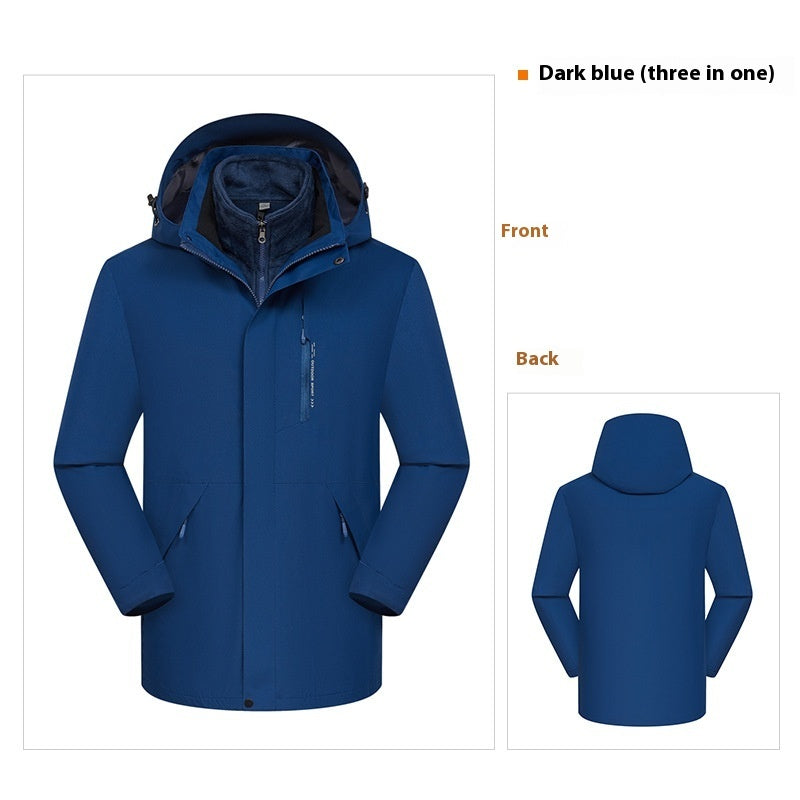 3-in-1 Waterproof Windproof Jacket | Warm Outdoor Coat – Unisex