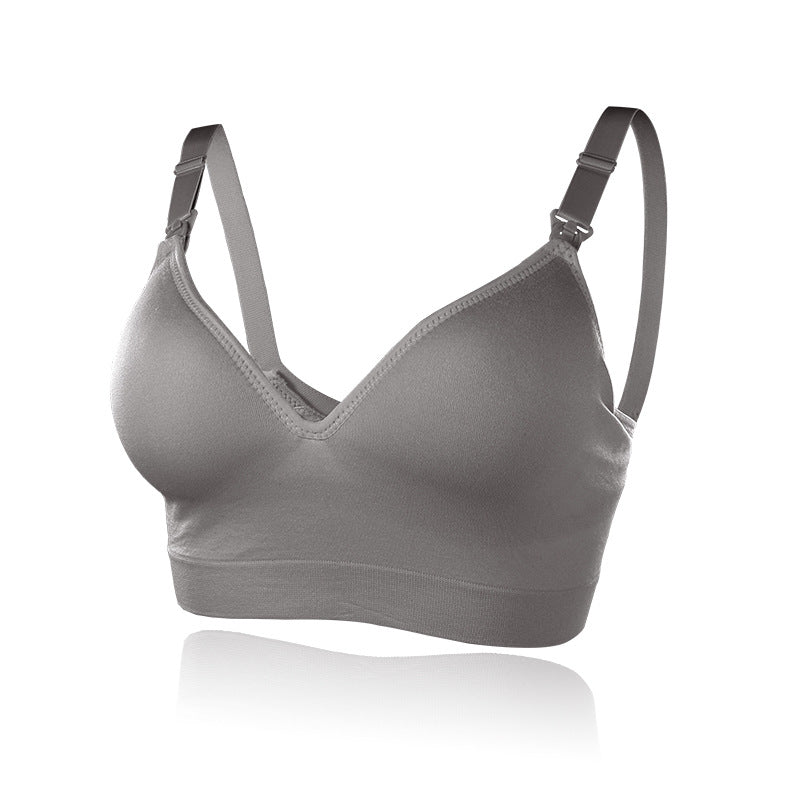 Maternity Nursing Bra – Unwired Front Buckle Large Cup Breastfeeding Bra