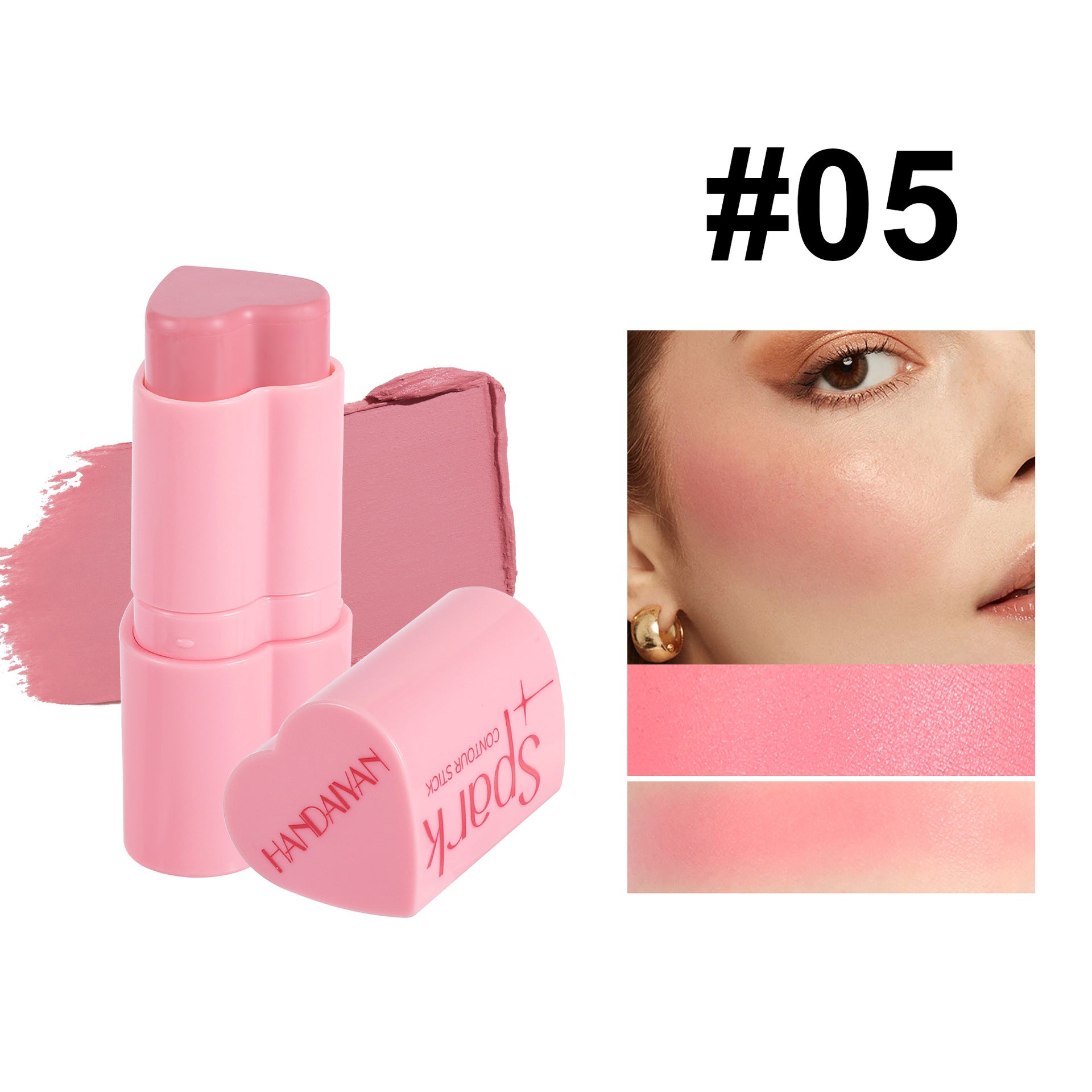 Blush & Highlighter Contour Stick – Pearl & Matte Facial Brightener