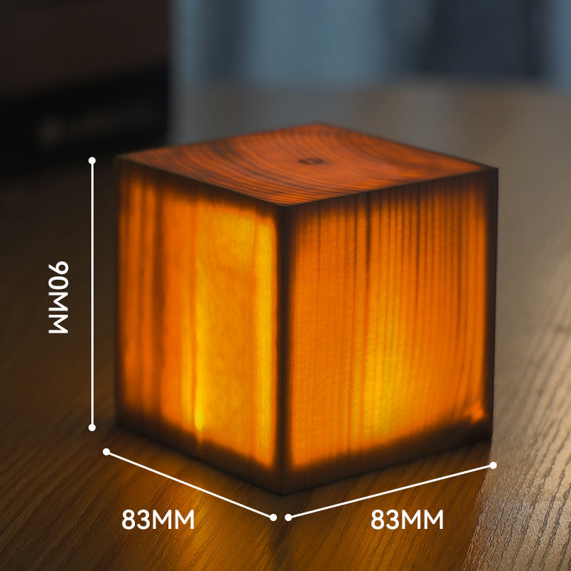 Retro Wood Atmosphere Night Light – Touch USB Lamp for Picnic & Home Decor