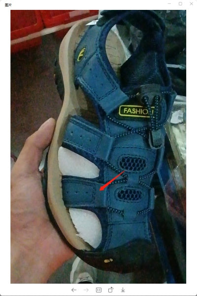 Men's Leather Sports Sandals Rubber Sole –  | AdriaPulse