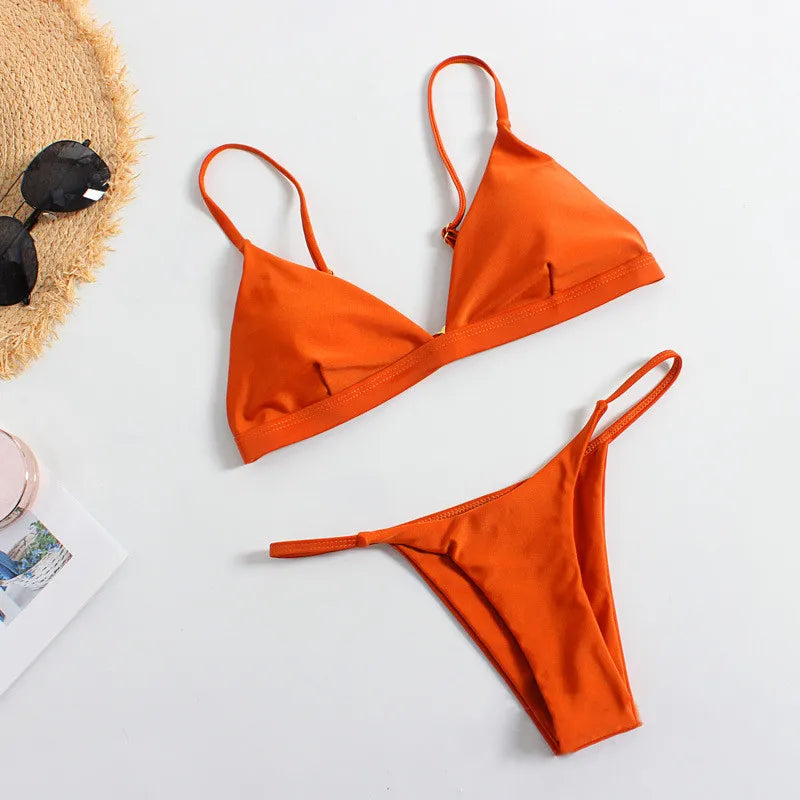 Maillot de Bain Femme 2 Pièces Ensemble Natation Plage Sexy Micro Bikini Vêtements d'Été Maillots de Bain Tendances Femme Maillot de Bain Ropa De Mujer