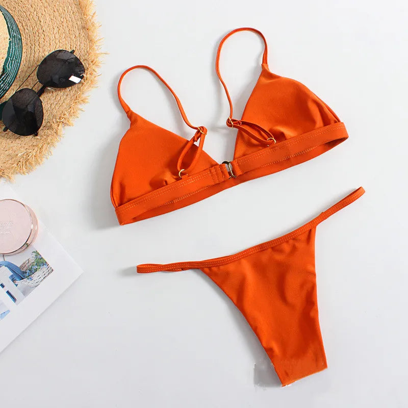 Maillot de Bain Femme 2 Pièces Ensemble Natation Plage Sexy Micro Bikini Vêtements d'Été Maillots de Bain Tendances Femme Maillot de Bain Ropa De Mujer