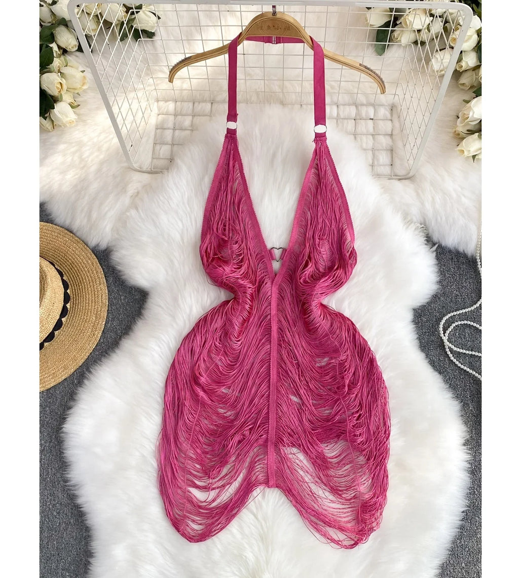 Nightclubs Colorful Vest Sexy Bikini Body Bra Bead Strap Beach Dance Wear Vest Body Jewelry for Women