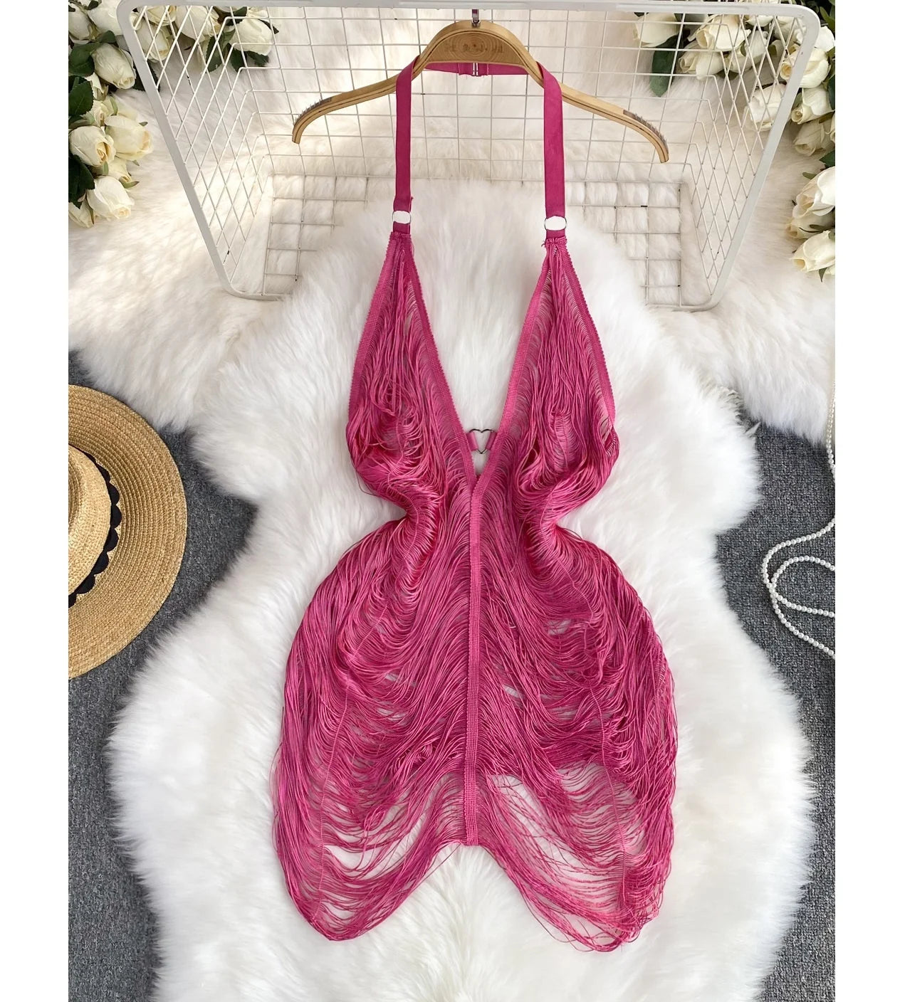 Nightclubs Colorful Vest Sexy Bikini Body Bra Bead Strap Beach Dance Wear Vest Body Jewelry for Women