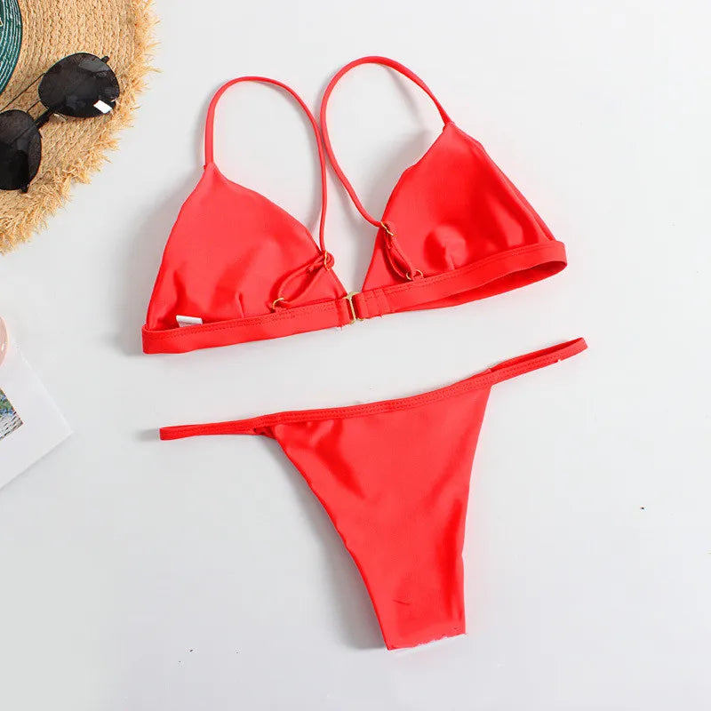 Maillot de Bain Femme 2 Pièces Ensemble Natation Plage Sexy Micro Bikini Vêtements d'Été Maillots de Bain Tendances Femme Maillot de Bain Ropa De Mujer