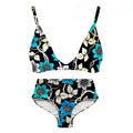 Femmes Sexy Bikini Maillot de Bain Taille Haute Imprimé Fleuri Décontracté Multicolore Dos Nu Maillot de Bain Vêtements de Sport