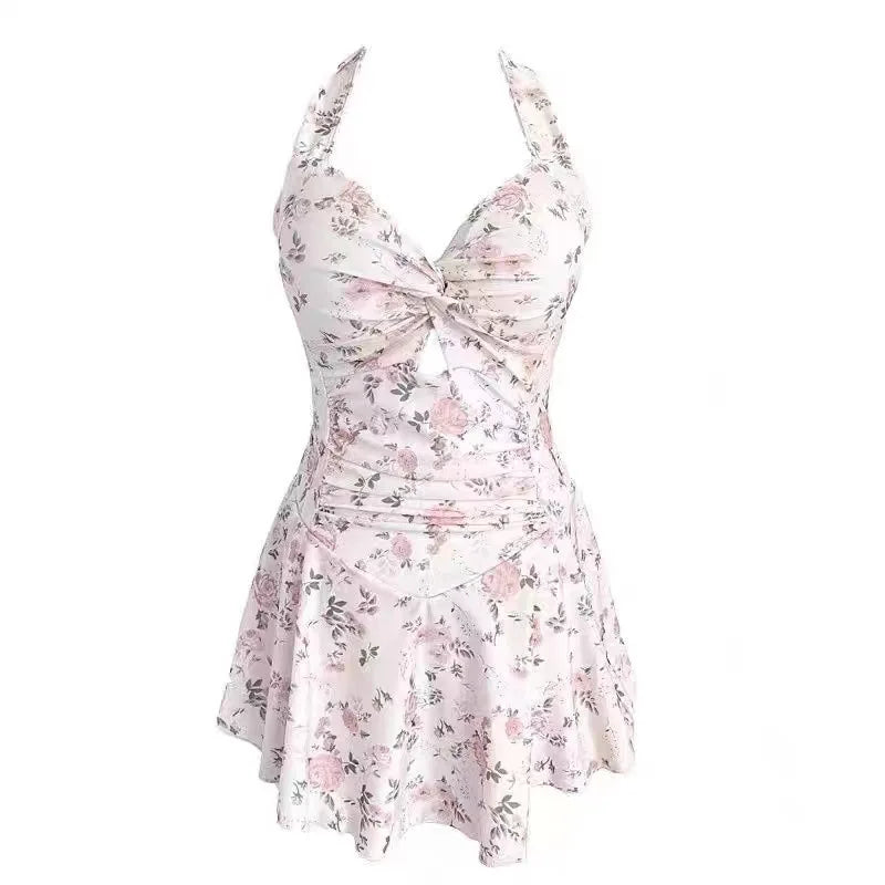 Maillot de bain une pièce pour femme, couleur unie, amincissant, style robe, conservateur, taille ajustée, amincissant, pour les vacances