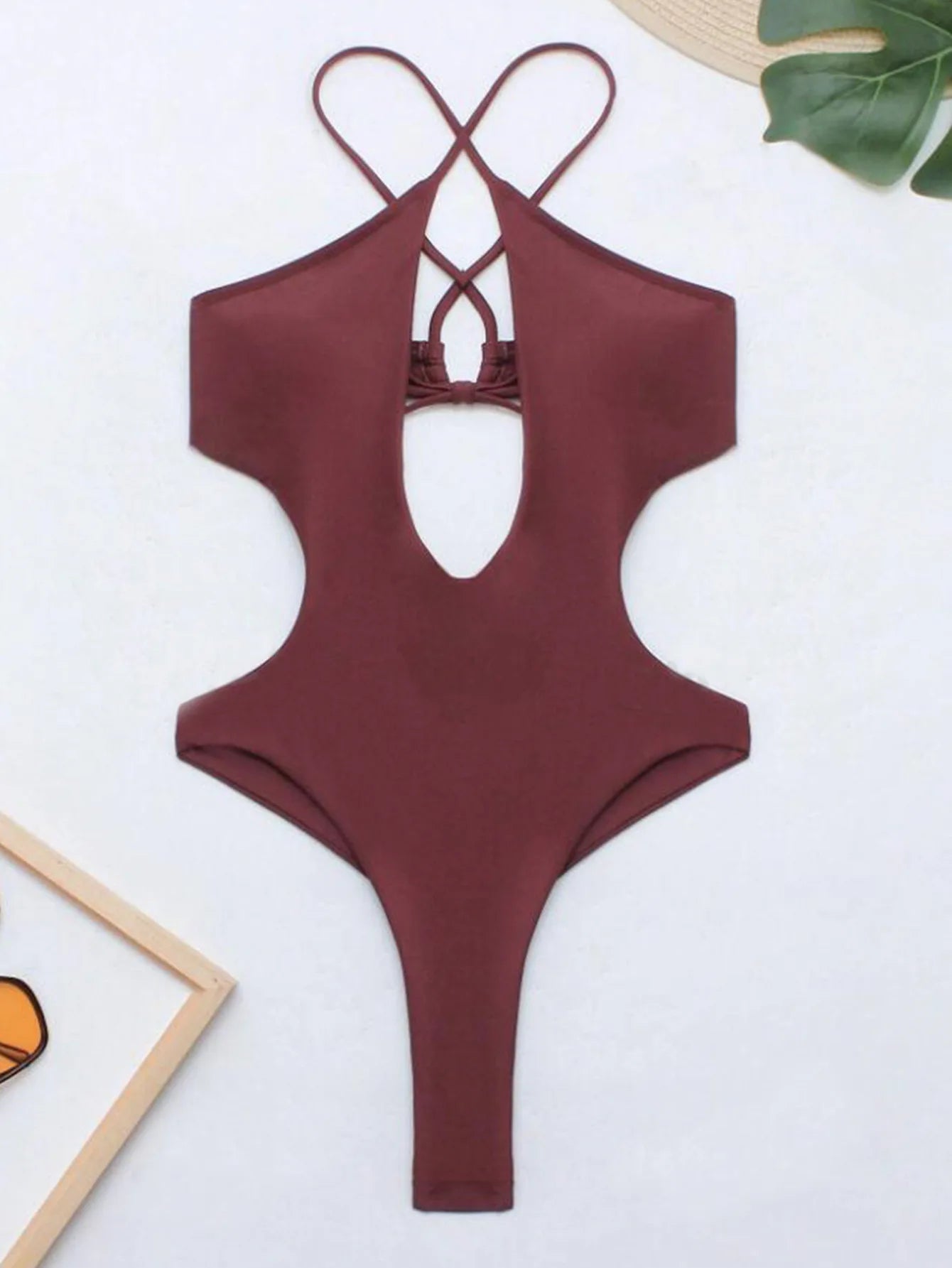 Sexy Women Swimsuit,Swimwear for Female High Waist Hot Spring Bathing Suit Bandage Beachwear Summer Swimming Winter Onsen Wear
