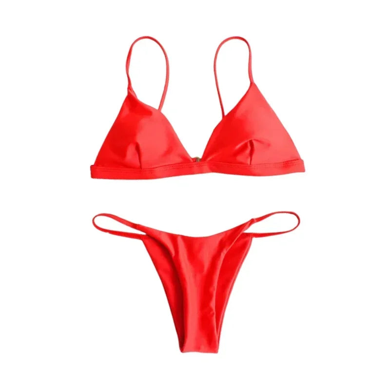 Maillot de Bain Femme 2 Pièces Ensemble Natation Plage Sexy Micro Bikini Vêtements d'Été Maillots de Bain Tendances Femme Maillot de Bain Ropa De Mujer