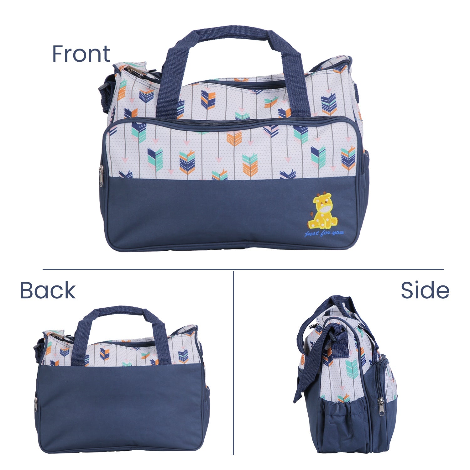 5-Piece Baby Diaper Bag Set – Spacious Travel Tote for Moms & Dads
