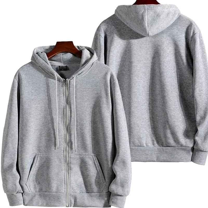 Sweatshirts à Capuche Zippés Homme Hiver Automne Nouveau Sweat-shirt à Capuche à Manches Longues Mode Décontracté Tenue Masculine Vêtements de Sport Coupe Ample