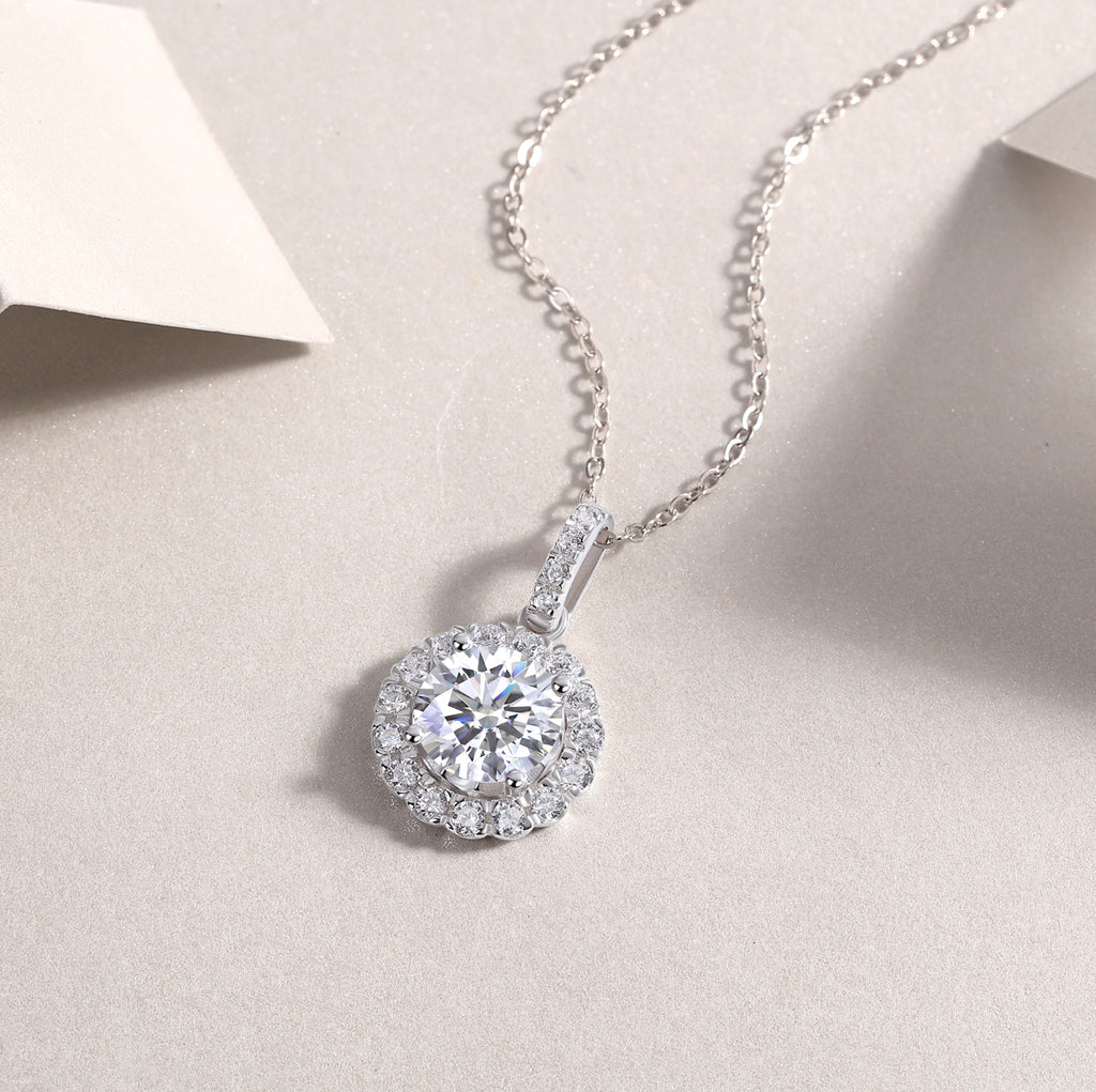 1Dandelion - A Fashionable And Luxurious Diamond Jewelry Pendant Set With 2-carat Moissan Diamonds, S925 Sterling Silver And Platinum Plating Prohibit TikTok sales