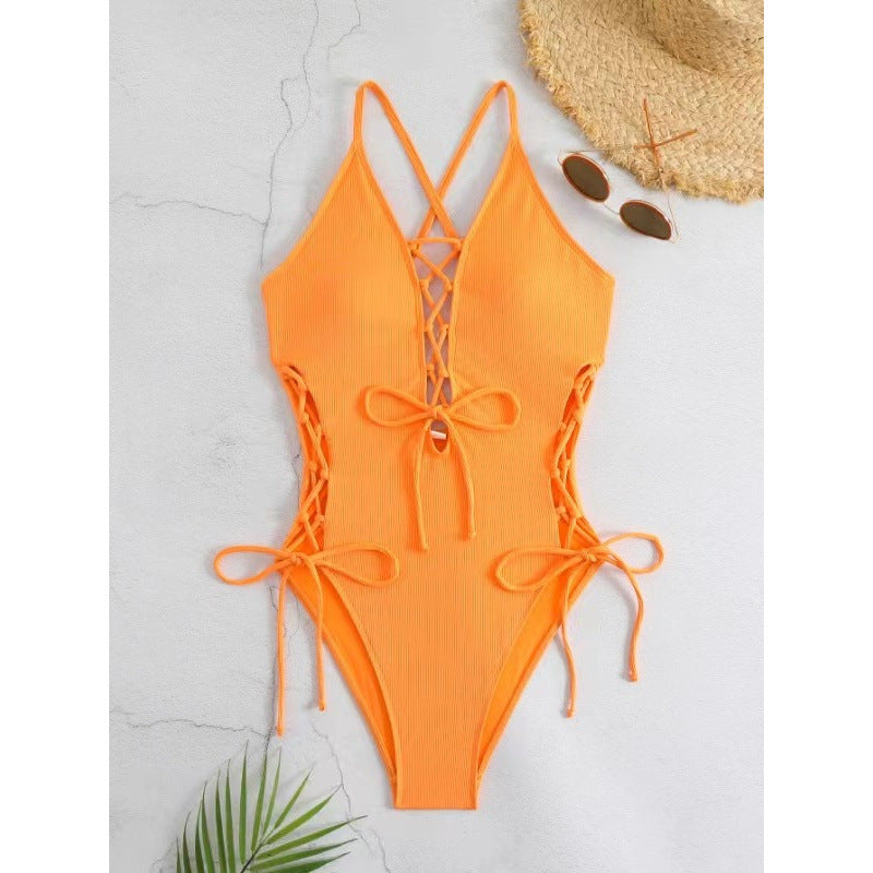  Women's Backless One-Piece Swimsuit  – AdriaPulse