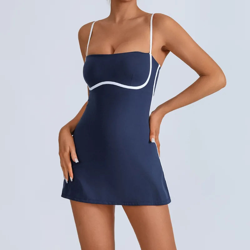 2025 New Women Yoga Jumpsuit Set Sexy Anti Glare One-Piece Jumpsuit Dance Ballet Sports Dress Gym Push up Running Tennis Sports