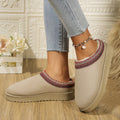 Fashionable Women's Snow Boots, Half-slippers, Cotton Shoes, And Thickened Plush Slippers
