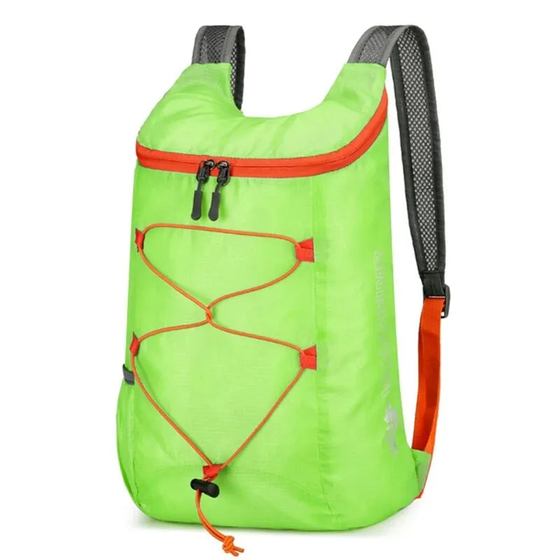 Multifunktionaler Outdoor Faltrucksack aus hochdichtem, leichtem und wasserdichtem Nylon-Gewebe, Sporttasche für Camping, Wandern, Reisen