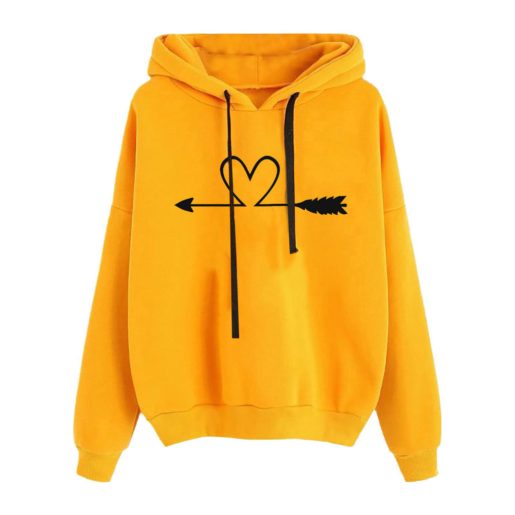 Sweat-shirt imprimé à manches longues | Haut décontracté ample – Collection automne-hiver femme