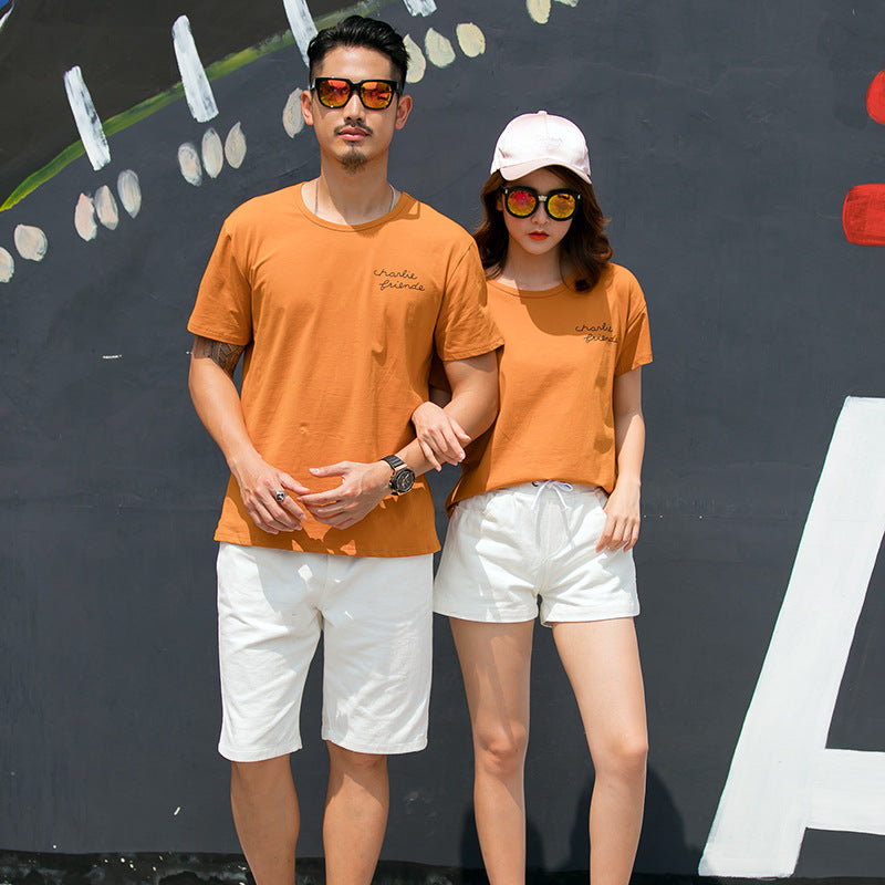 Family Matching Cotton T-Shirt Set Khaki – Casual Short Sleeve for Mom, Dad & Kids – AdriaPulse"