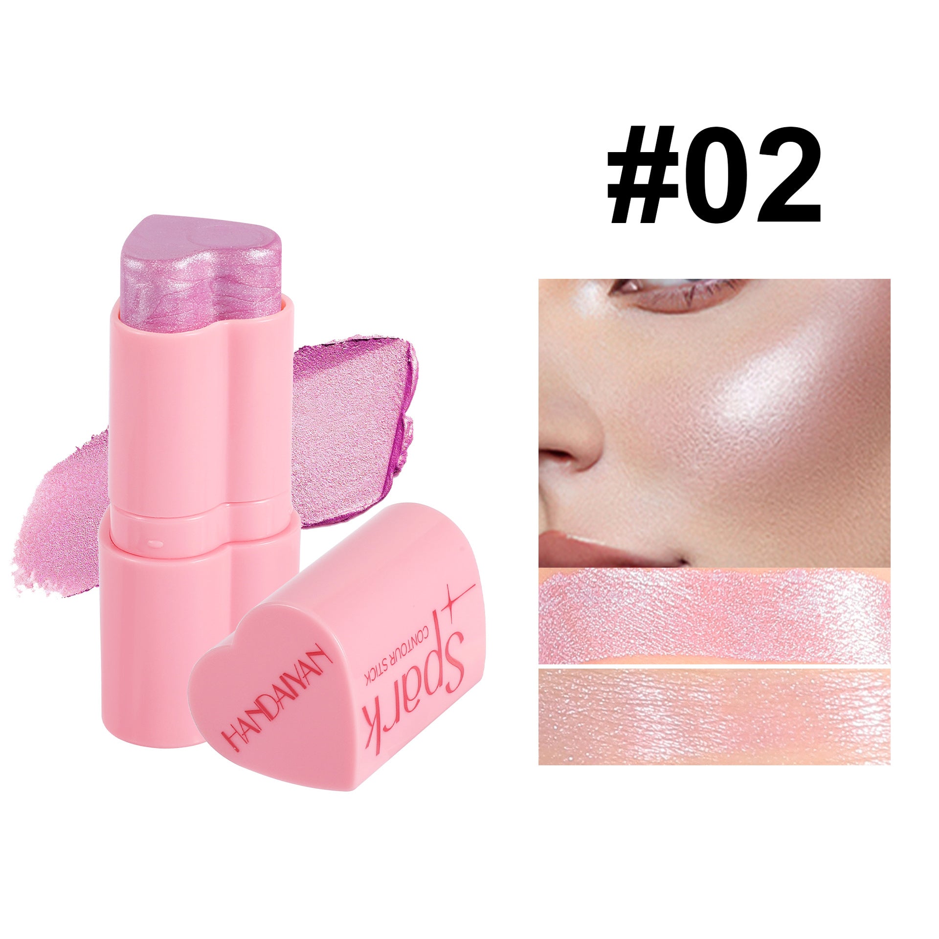 Blush & Highlighter Contour Stick – Pearl & Matte Facial Brightener