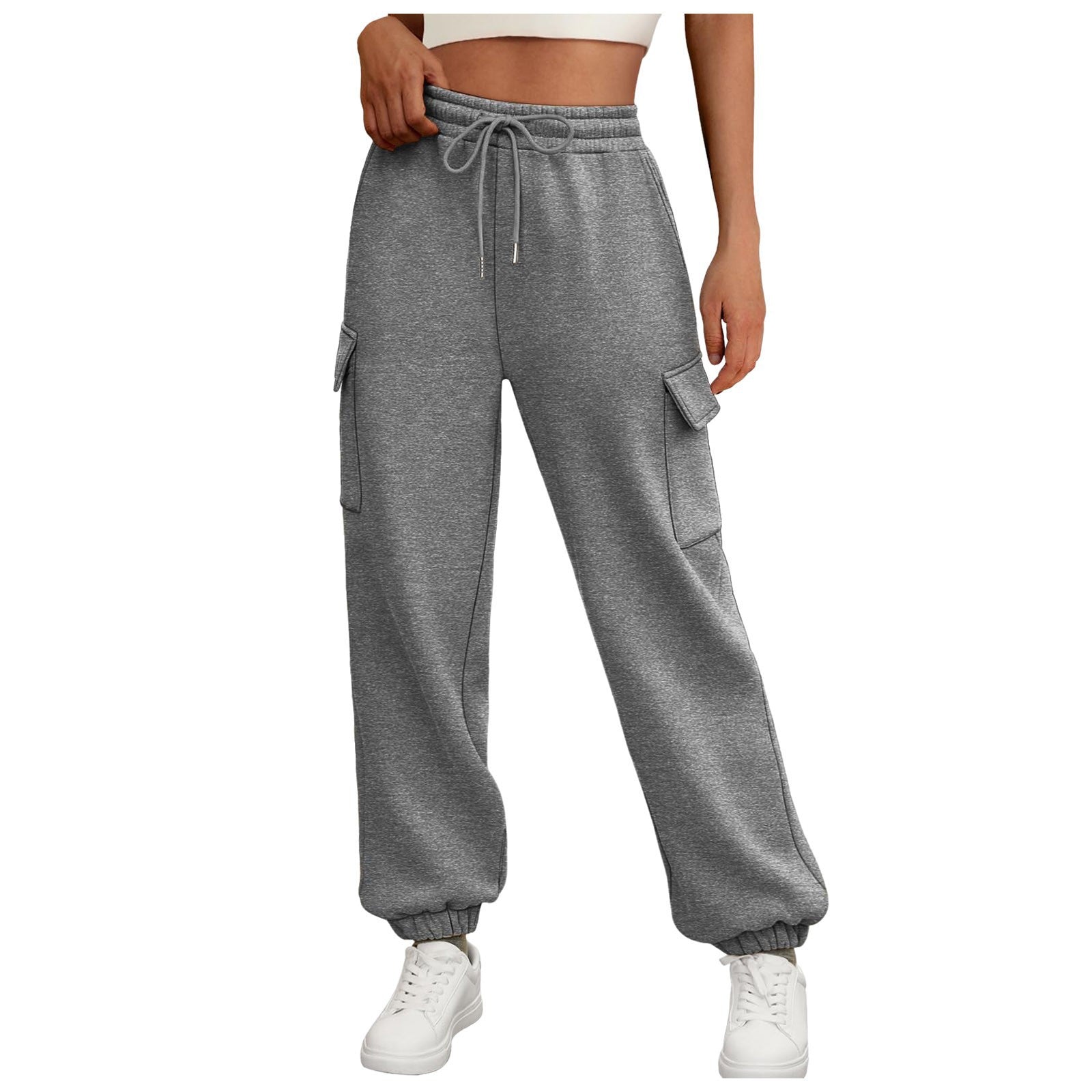 Women's Fleece Lined Baggy Jogger Sweatpants with Pockets